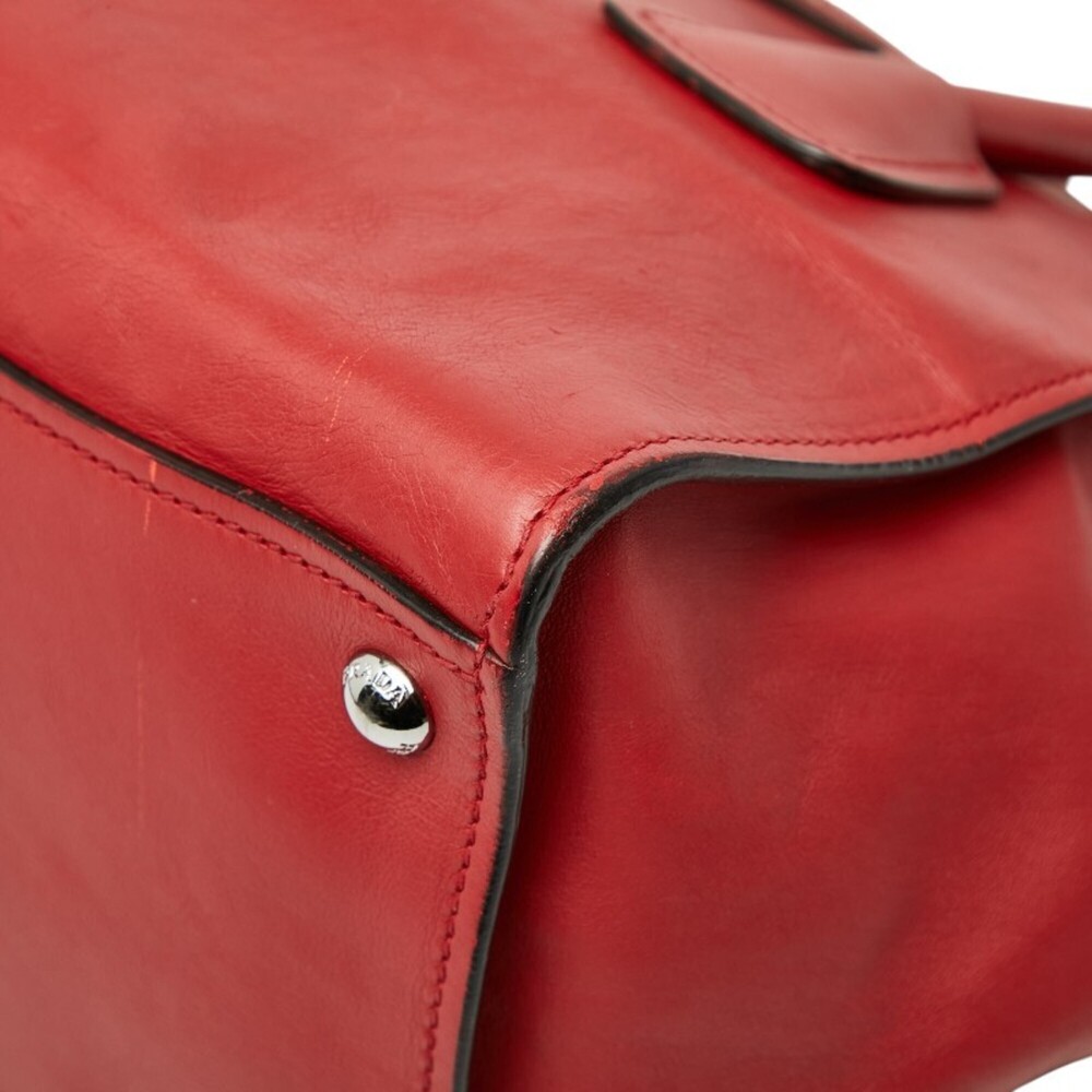 PRADA Red Leather Shoulder Bag - Picture 4 of 10